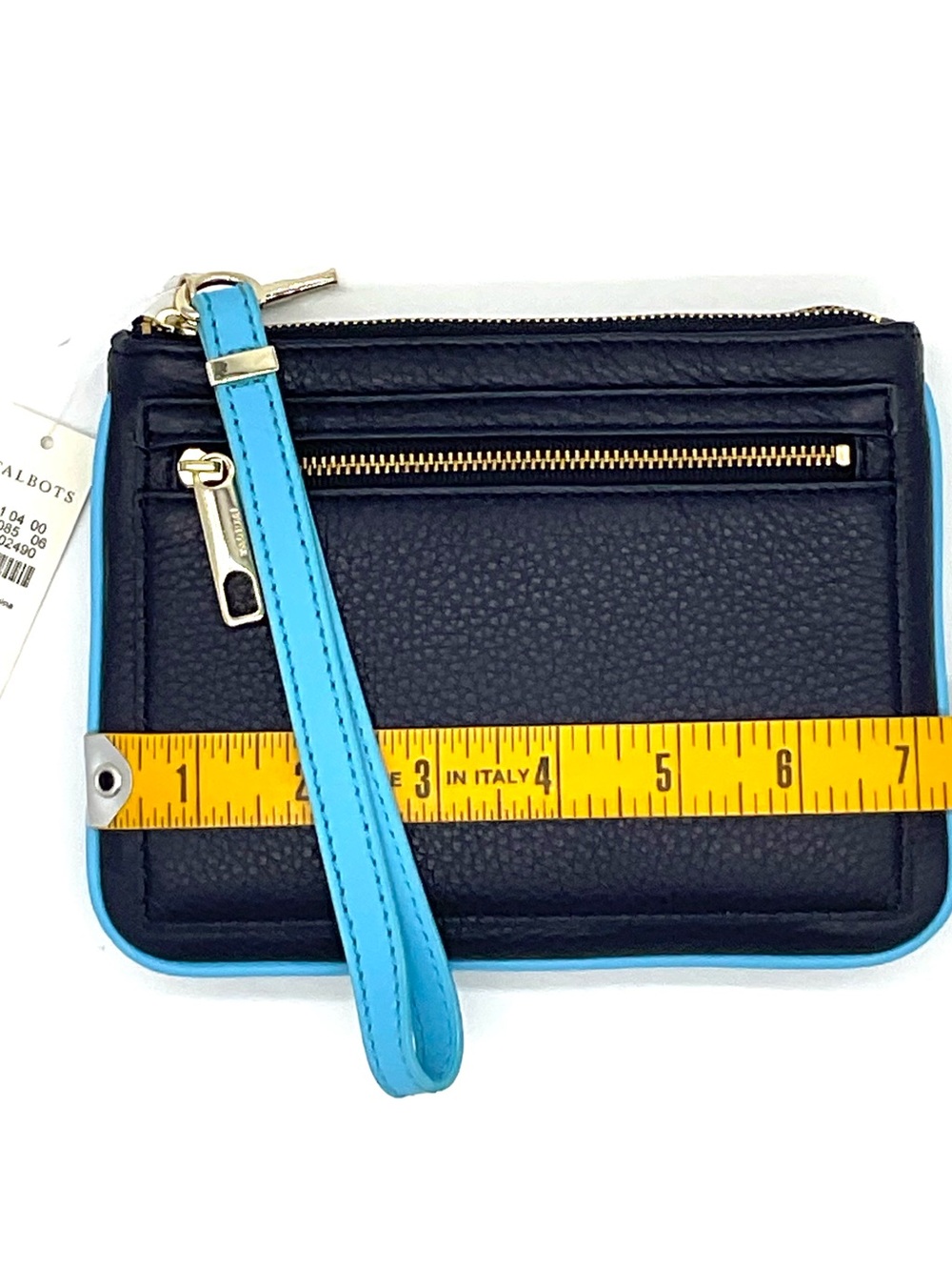 NWT Talbots Indigo Blue Leather Wristlet